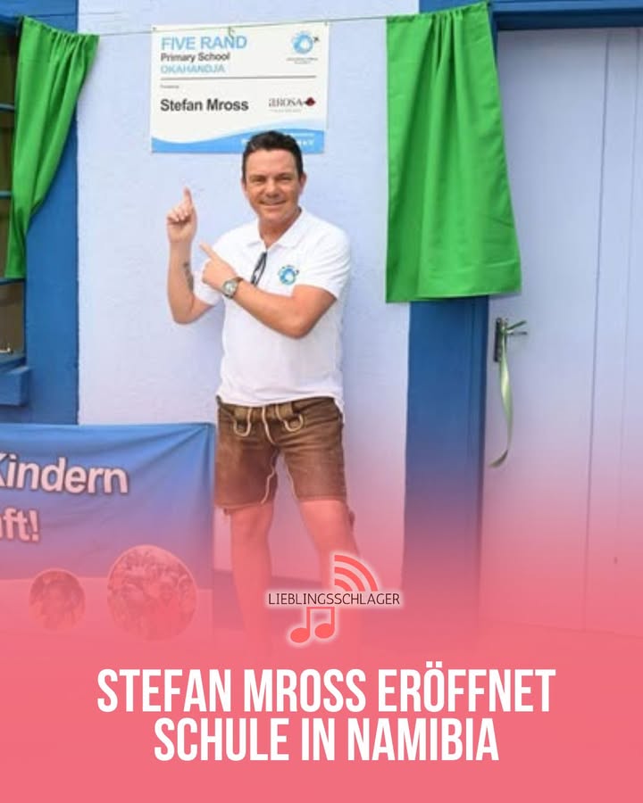 Stefan Mross eröffnet Schule in Namibia