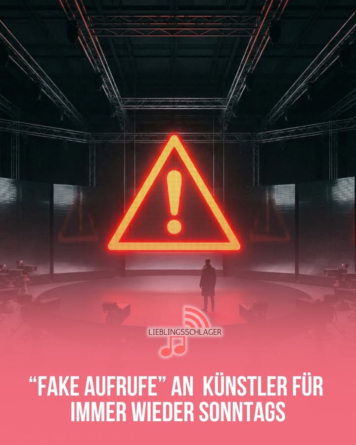 🚨 Warnung an alle Newcomer und Künstler im Schlagerbereich – Thema „Immer wieder sonntags“ 🚨