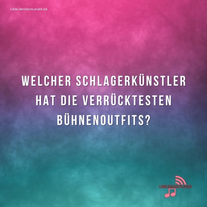 Welcher Schlagerkünstler hat die verrücktesten Bühnenoutfits?