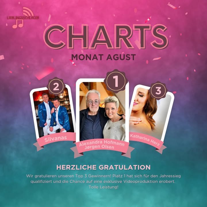 Die August-Charts von Lieblingsschlager