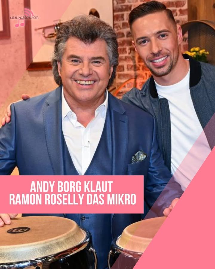 Andy Borg klaut Ramon Roselly das Mikro – lustiger Patzer bei „Schlager-Spaß“ sorgt für Lacher