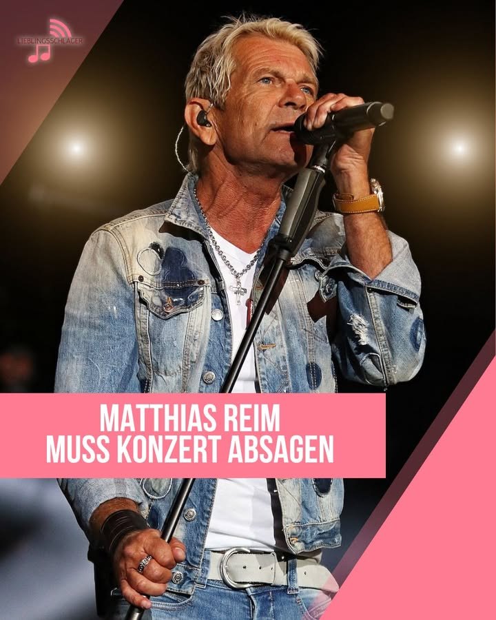 Matthias Reim muss Konzert absagen