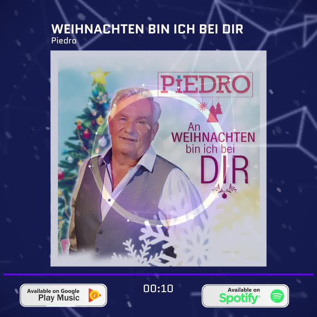 Ein Weihnachtsgefühl in Noten mit Schlagersounds und einer sehr emotionalen Stimme. So kommt der neue Song von Piedro Sänger