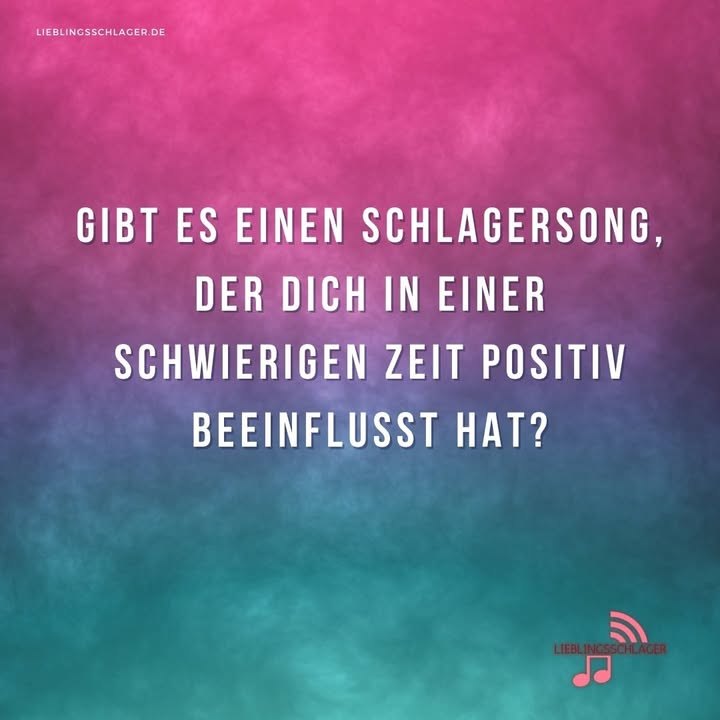 Schlagermusik hat oft einen starken Bezug zu bestimmten Lebenssituationen. Gibt es einen Schlagersong, der dich in einer schwierigen Zeit po…