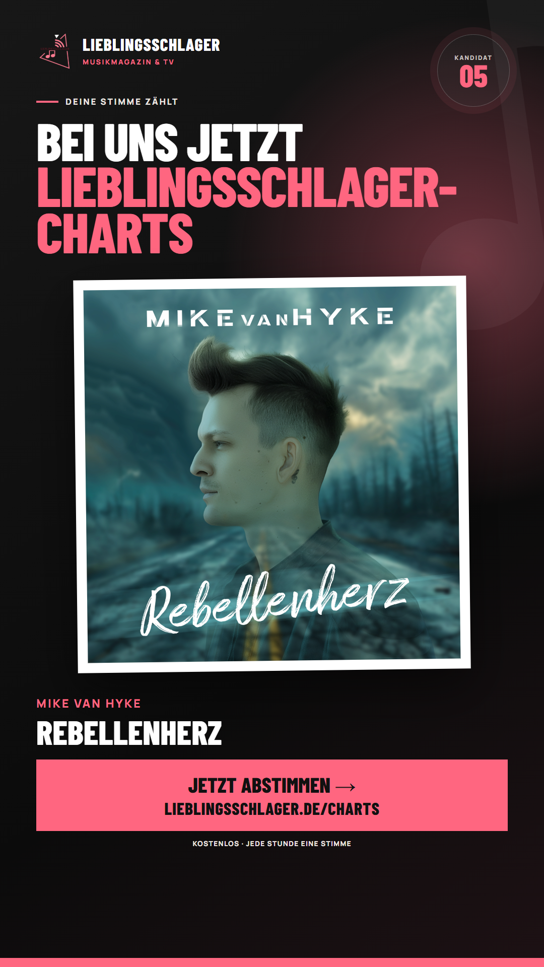 Story-Grafik für Mike van Hyke – Rebellenherz