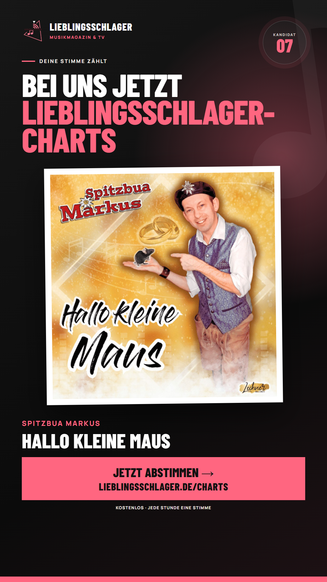 Story-Grafik für Spitzbua Markus – Hallo kleine Maus