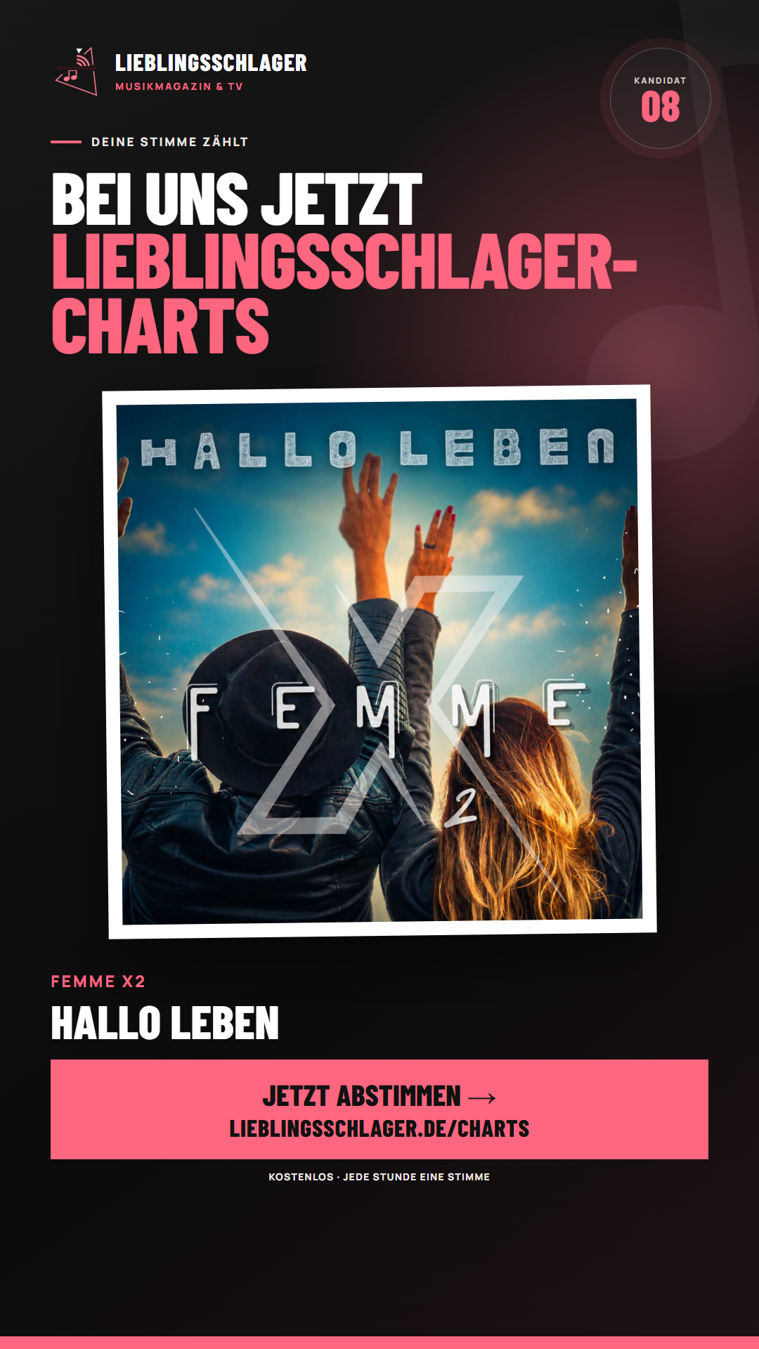 Story-Grafik für Femme X2 – Hallo Leben